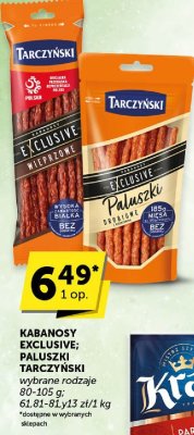 Kabanosy Tarczyński Exclusive wieprzowe promocja w Groszek