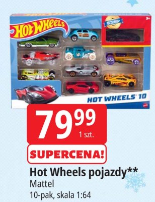 Hot Wheels pojazdy 10-pak, skala 1:64 promocja w Leclerc