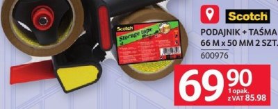 Podajnik + taśma Scotch 66M x 50MM 2 szt. promocja w Selgros