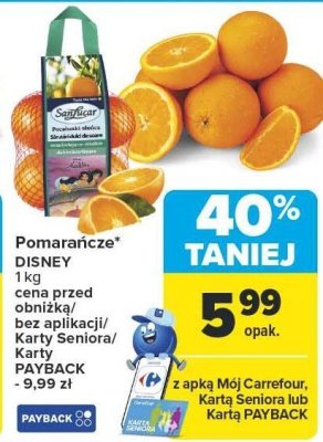 Pomarańcze 1 kg San Lucar promocja w Carrefour