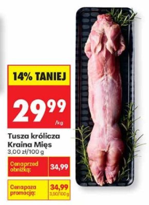 Tusza królicza Kraina Mięs promocja w Biedronka