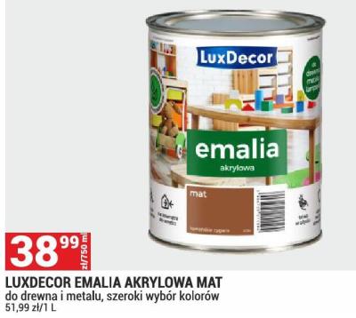 Emalia LUXDECOR EMALIA AKRYLOWA MAT do drewna i metalu, szeroki wybór kolorów promocja w Merkury Market