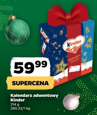 Kalendarz adwentowy Kinder promocja w Netto