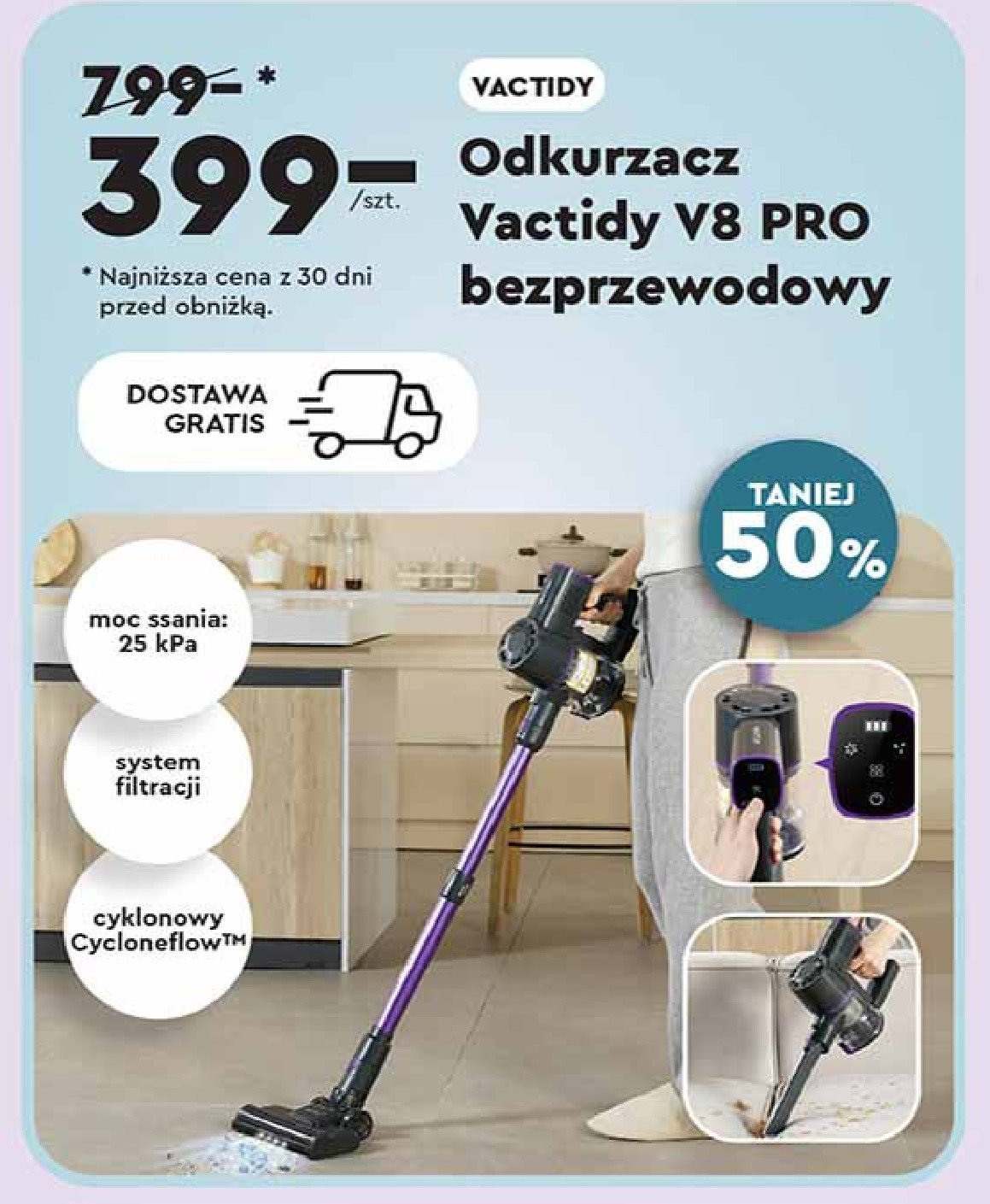 Odkurzacz v8 pro Vactidy promocja w Biedronka