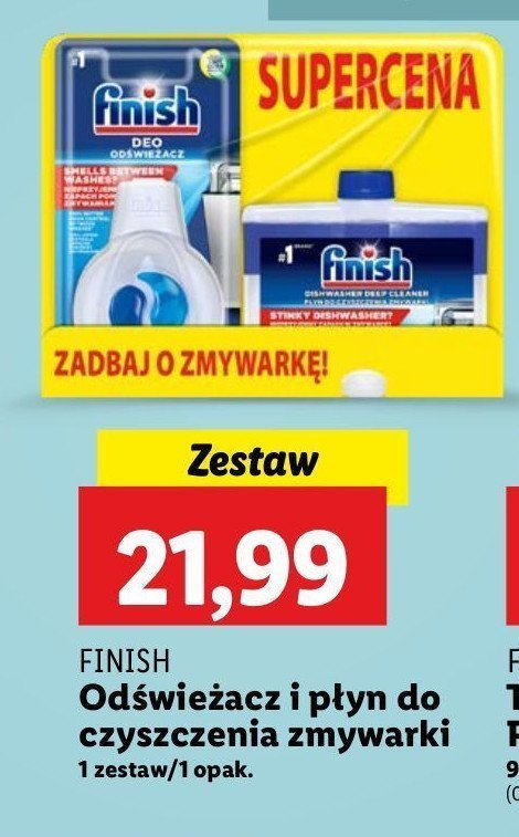 Zestaw odświeżacz do zmywarki + płyn do czyszczenia zmywarki 250 ml Finish professional promocja