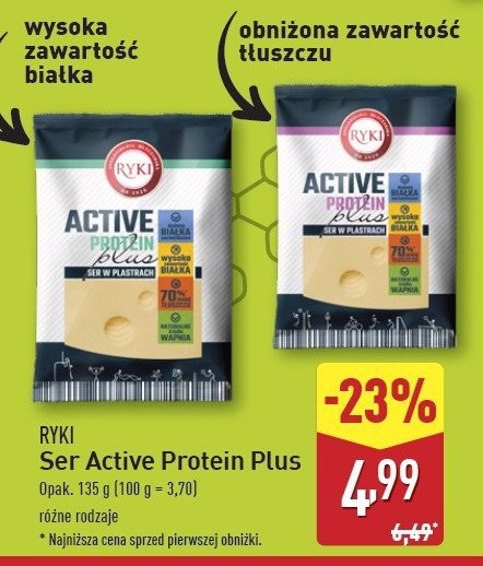 Ser active protein różowy Ryki promocja