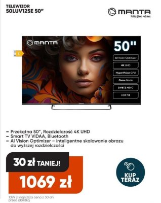 Telewizor 50LUV125E 50" promocja w Max Elektro