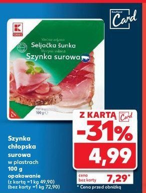 Szynka chłopska K-classic promocja