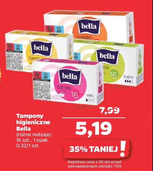 Tampony super plus Bella tampo promocja