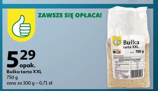 Bułka tarta Podniesiony kciuk promocja w Auchan