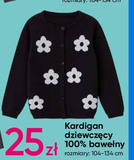 Kardigan dziewczęcy 104-134 cm promocja