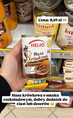 Masa krówkowa o smaku czekoladowym Premium promocja w Dino