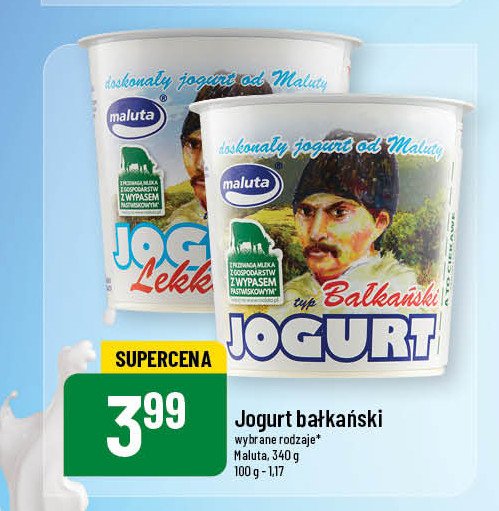Jogurt bałkański Maluta promocja w POLOmarket