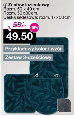 Zestaw łazienkowy 3-częściowy promocja w Woolworth