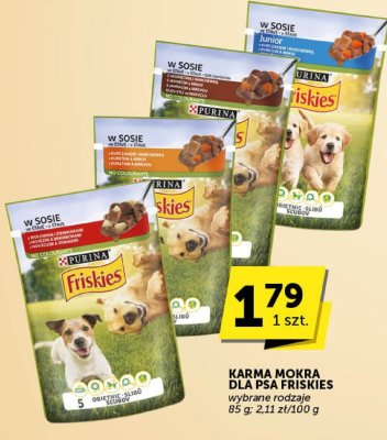 Karma mokra dla psa Friskies wybrane rodzaje promocja w Euro Sklep