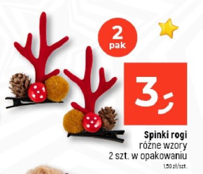 Spinki rogi różne wzory 2 szt. w opakowaniu promocja w Dealz