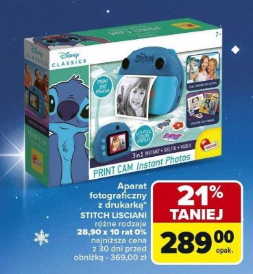 Aparat fotograficzny z drukarką STITCH LISCIANI promocja w Carrefour