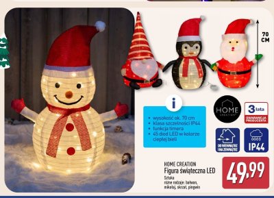 Figura świąteczna LED bałwan promocja w Aldi