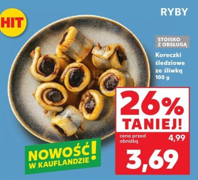 Koreczki śledziowe ze śliwką  promocja w Kaufland