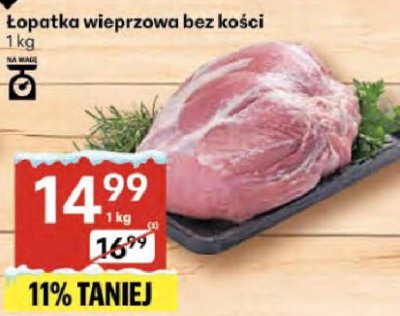 Łopatka wieprzowa bez kości promocja w Delikatesy Centrum