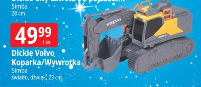 Dickie Volvo Koparka/Wywrotka Simba światło, dźwięk, 23 cm promocja w Leclerc