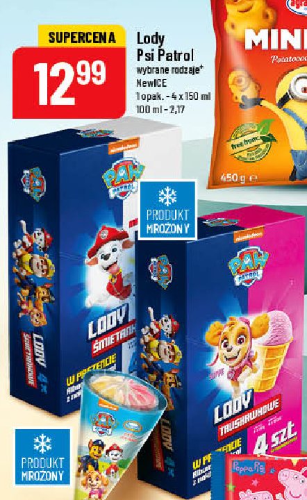 Lody psi patrol truskawkowe promocja