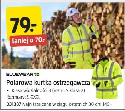 Polarowa kurtka ostrzegawcza BLUEWEAR promocja w Jula