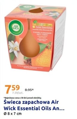 Świeca zapachowa Air Wick Essential Oils Fleurs d'Oranger Anti-Tabac promocja w Action