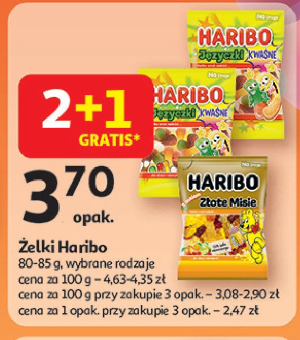 Żelki Haribo języczki kwaśne promocja w Auchan