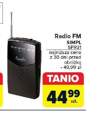 Radio fm spr31 Simpl promocja w Carrefour Market