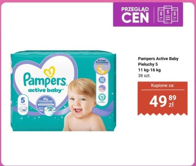 Pieluchy Active Baby rozmiar 5, 11-16 kg Pampers promocja w Biedronka