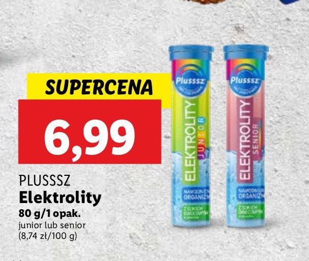 Tabletki elektrolity junior complex Plusssz promocja