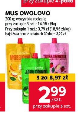 Mus jab艂kowo-truskawkowy Owolovo promocja