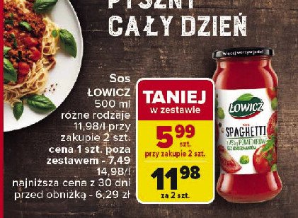 Sos spaghetti Łowicz promocja w Carrefour