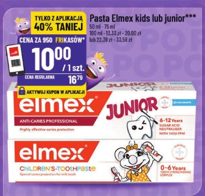 Pasta Elmex kids lub junior promocja w POLOmarket