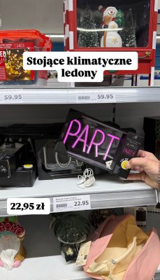 Neonowe słowo w ramce 23x12.5cm  promocja w Action