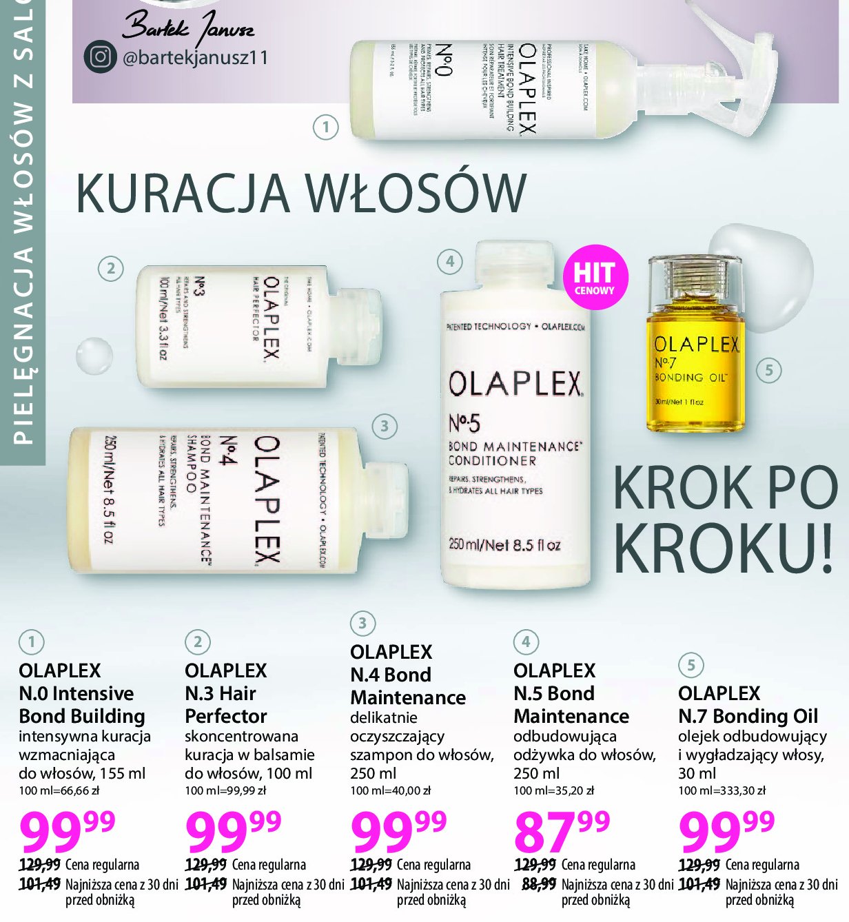 Kuracja do włosów no.0 OLAPLEX promocja w Hebe