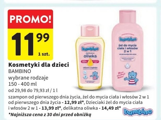 Szampon z witaminą b3 Bambino promocja