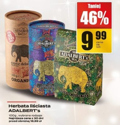 Herbata liściasta ADALBERT's promocja w Supeco