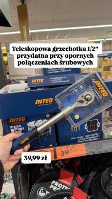 Teleskopowa grzechotka 1/2" NITEO  promocja w Biedronka