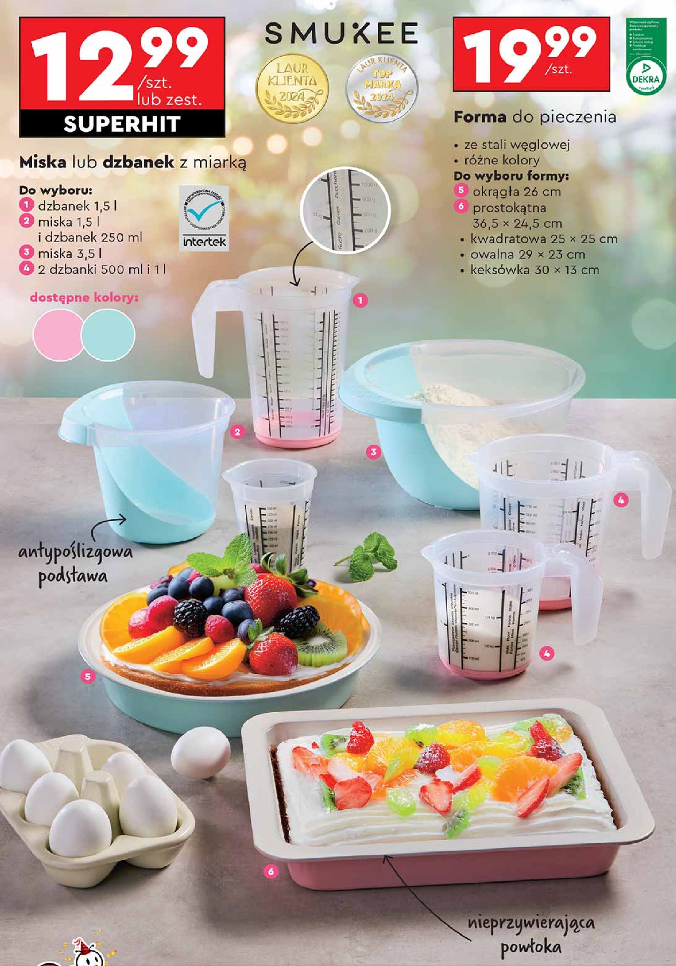 Forma do pieczenia 36.5 x 25 x 5 cm Smukee kitchen promocja w Biedronka