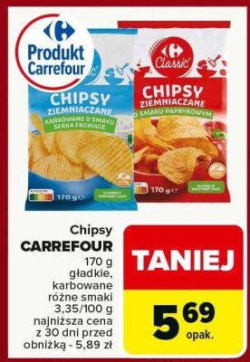 Chipsy CARREFOUR różne smaki promocja w Carrefour