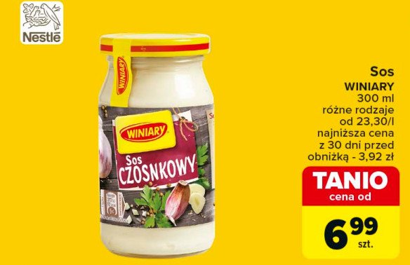 Sos czosnkowy Winiary promocja