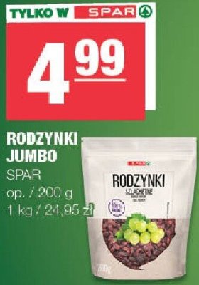 Rodzynki Jumbo SPAR promocja w SPAR