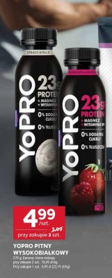 Napój proteinowy YOPRO Pitny Wysokobiałkowy 270g, różne smaki promocja w Stokrotka