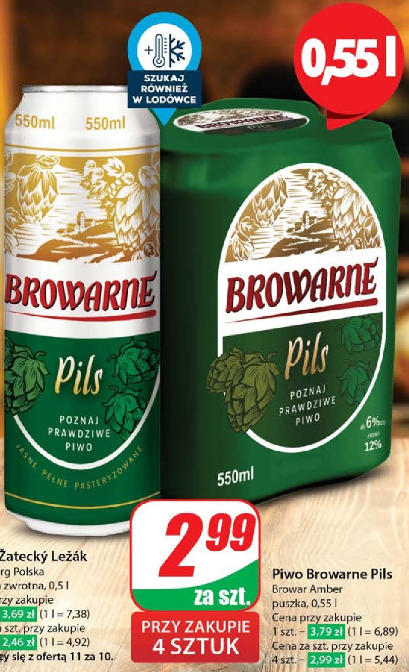 Piwo Browarne pils promocja w Dino