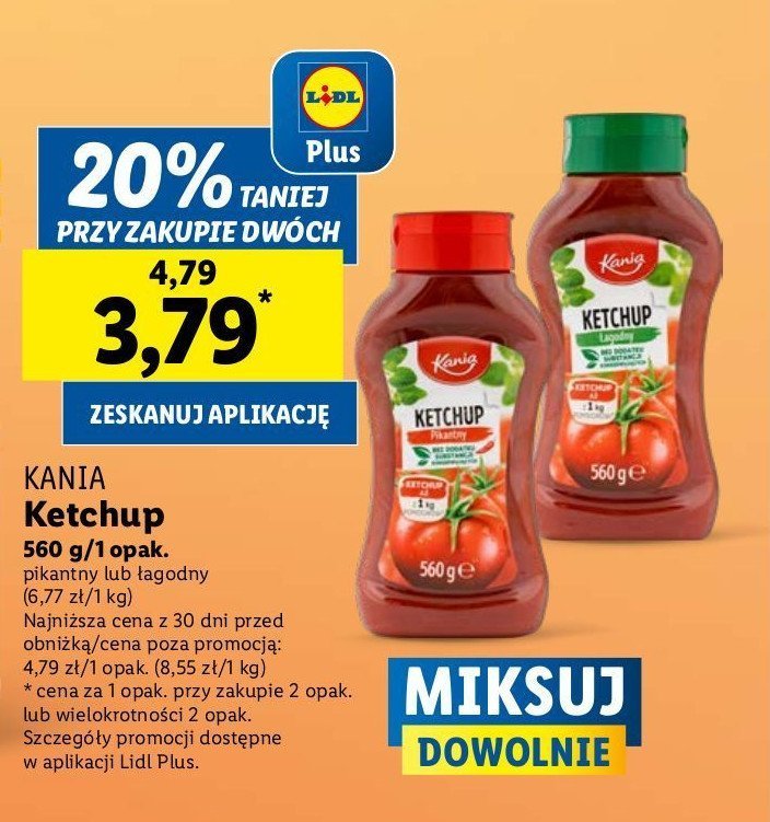 Ketchup pikantny Kania promocja