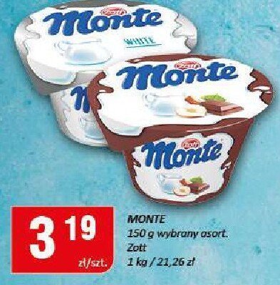 Deser Monte 150g promocja w Chorten