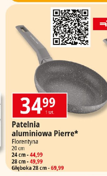 Patelnia alumuniowa pierre głęboka 28 cm Florina (florentyna) promocja w Leclerc