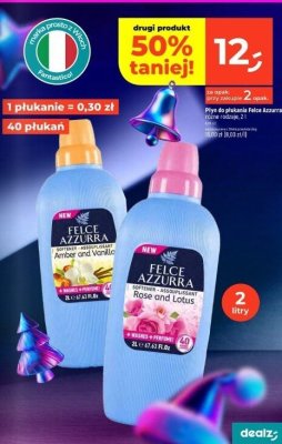 Płyn do płukania Felce Azzurra Rose and Lotus 2l promocja w Dealz